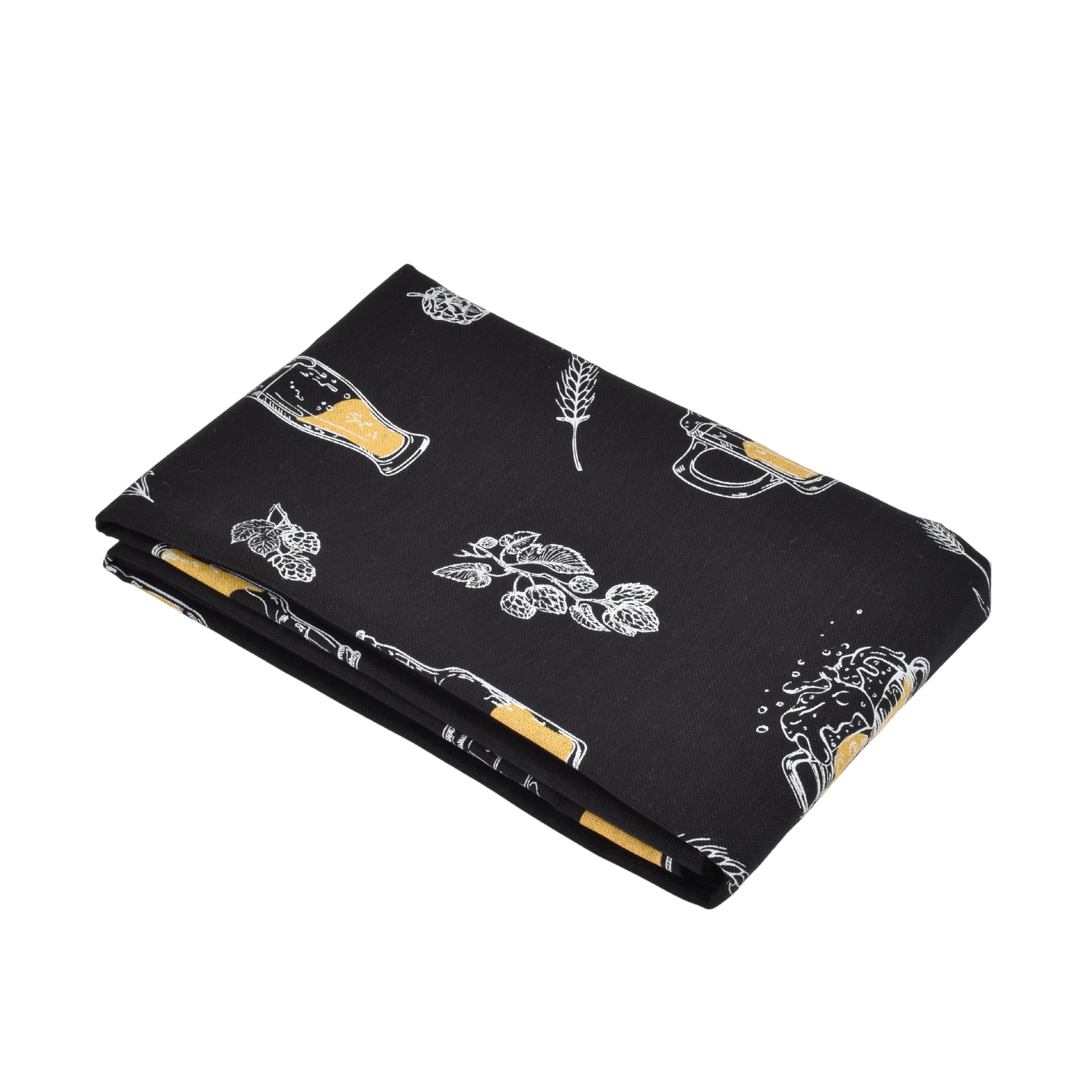 Printed tablecloth Hop in black colour, two sizes