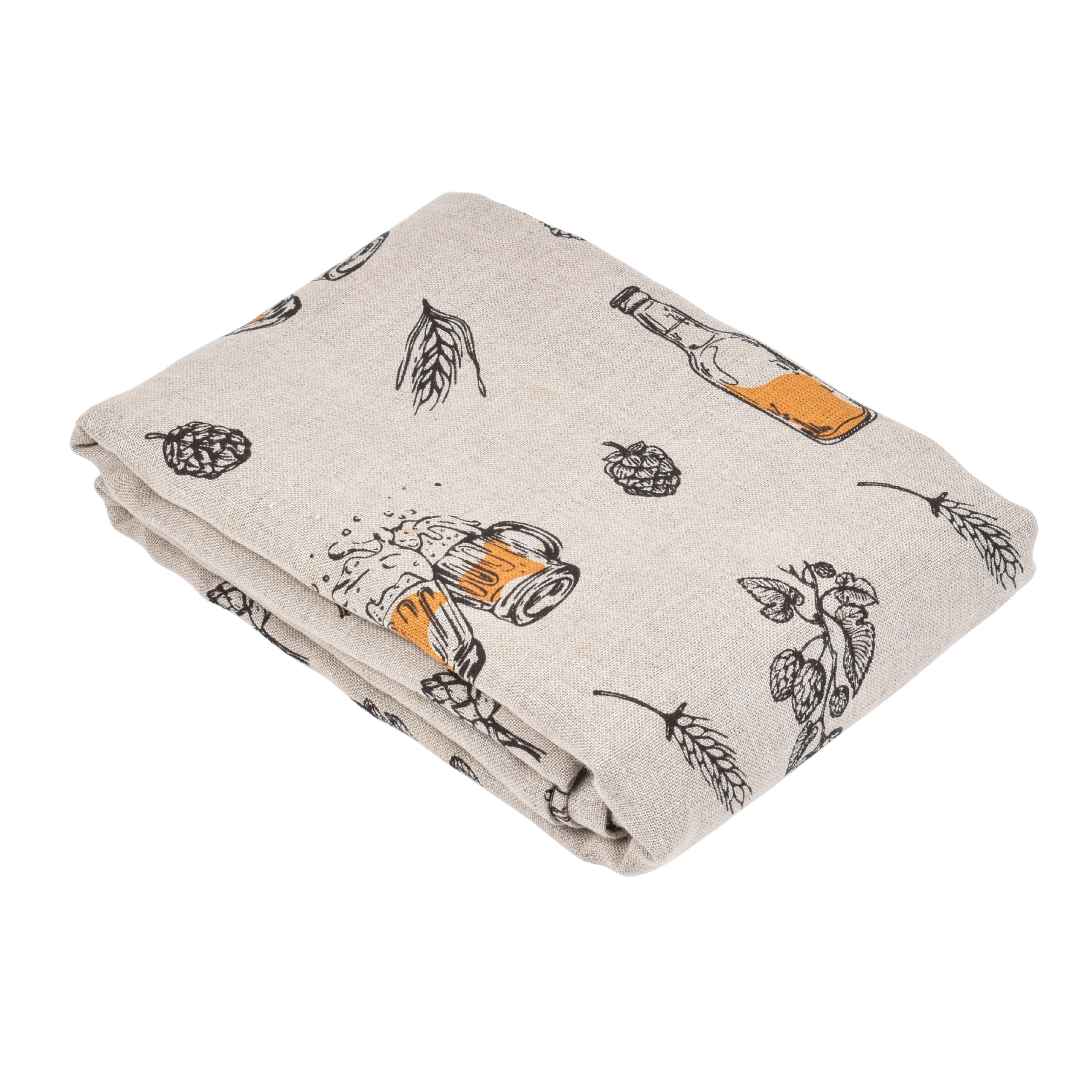 Washed and printed tablecloth Hop, two sizes