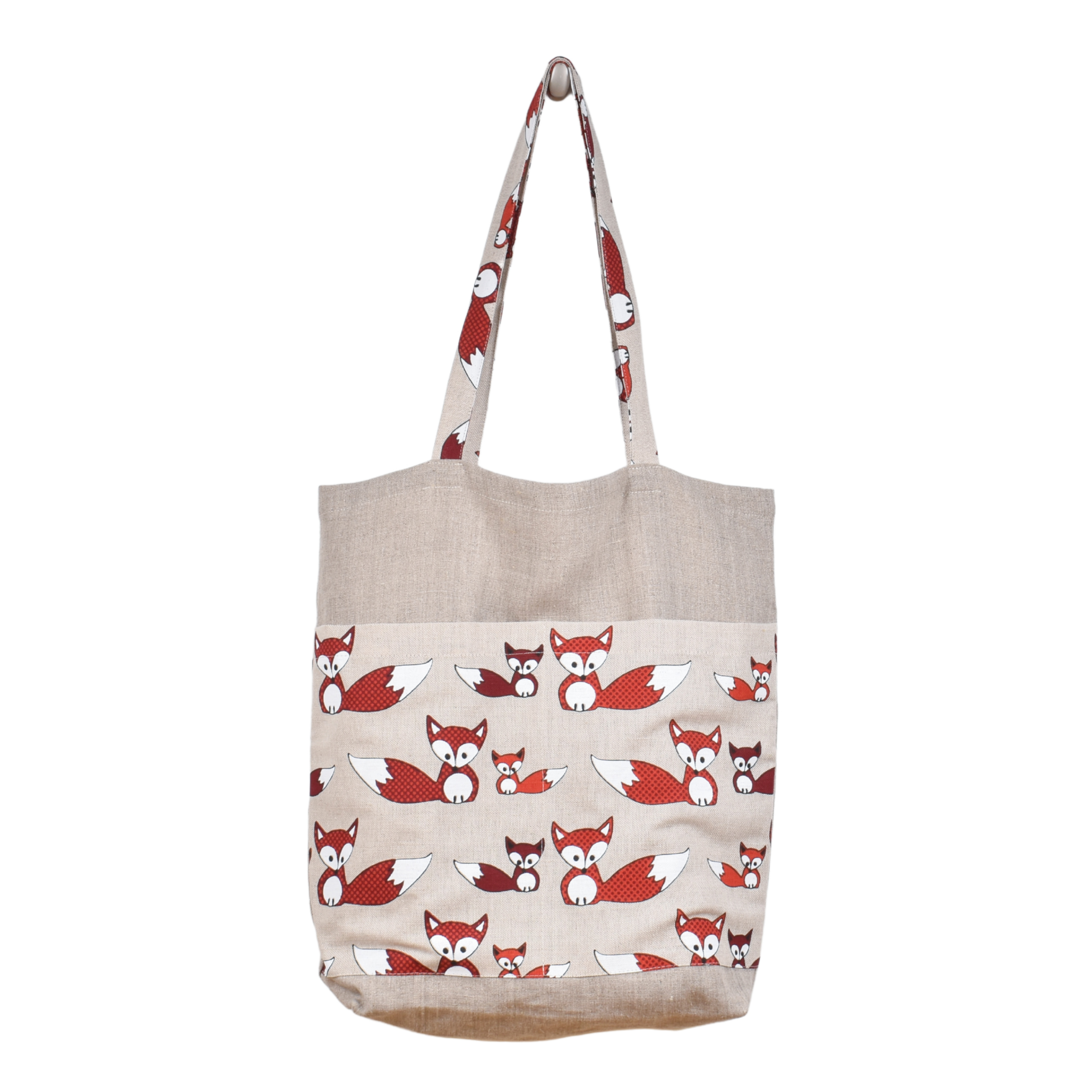 Bag with two pockets - Foxes
