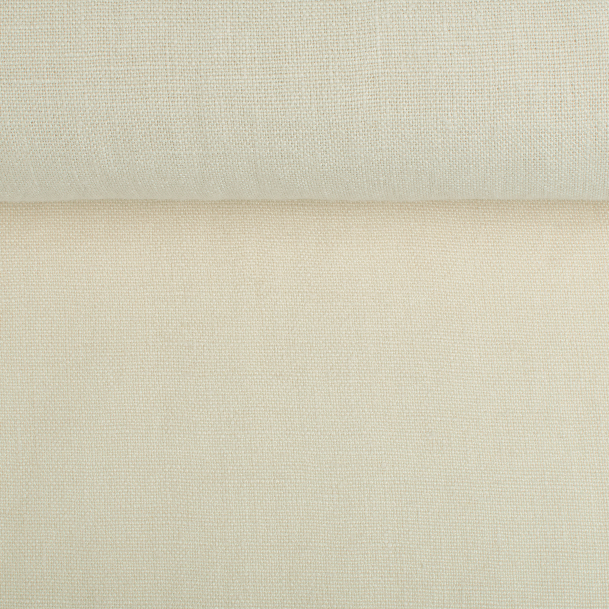 Washed linen fabric in vanilla white, 300 g/m²