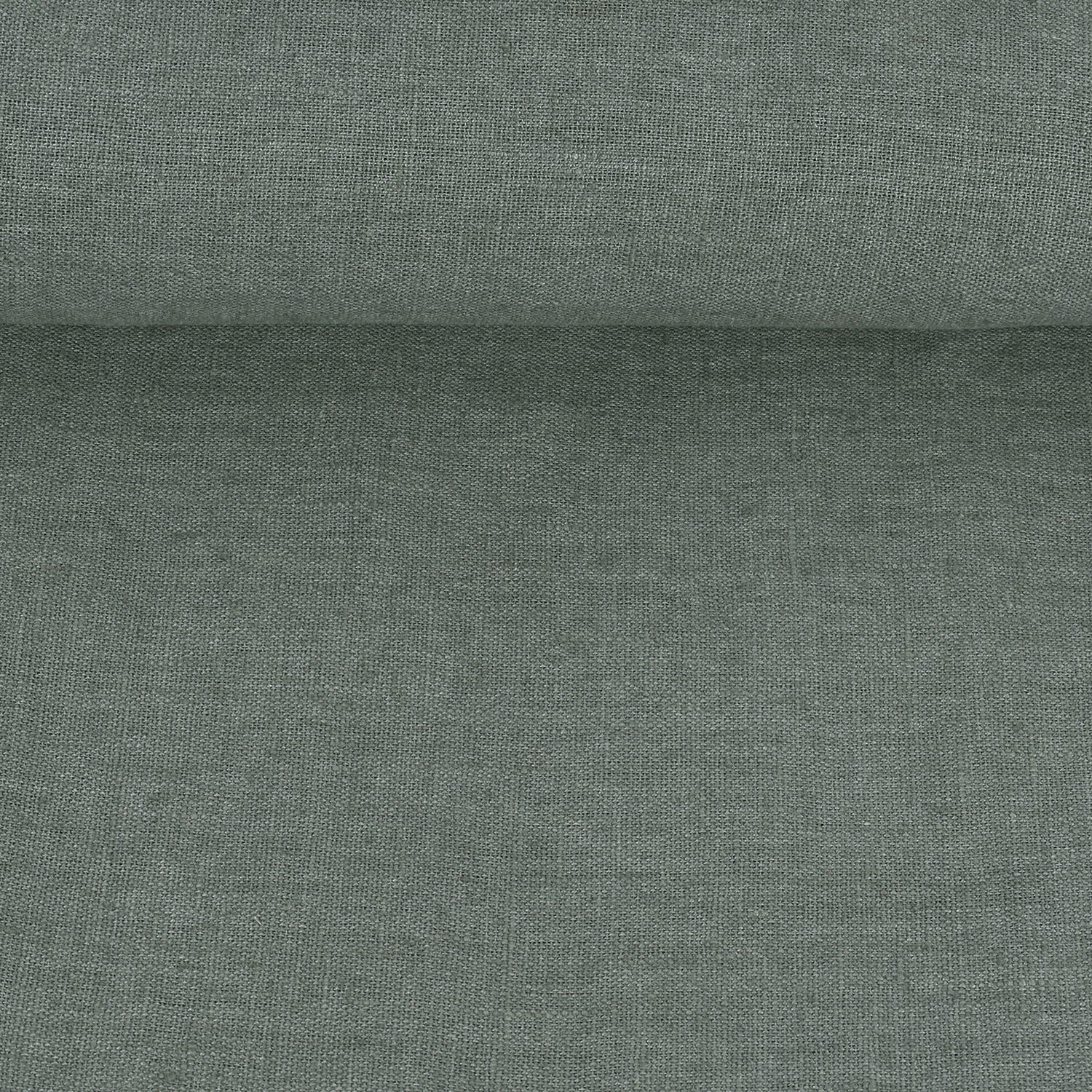 Washed linen fabric in grey, 300 g/m²