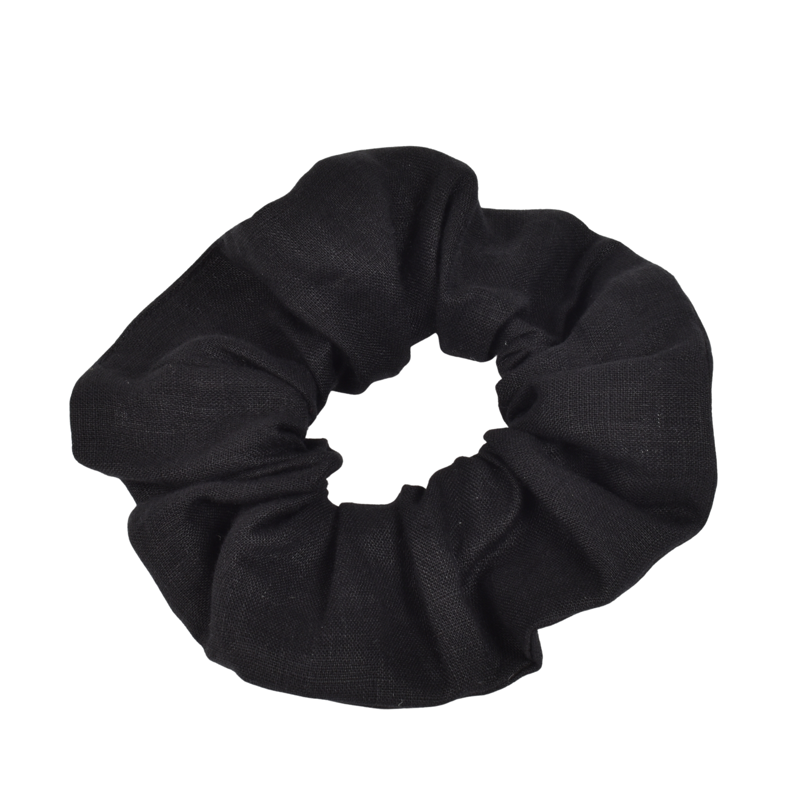 Linen hair band in black colour
