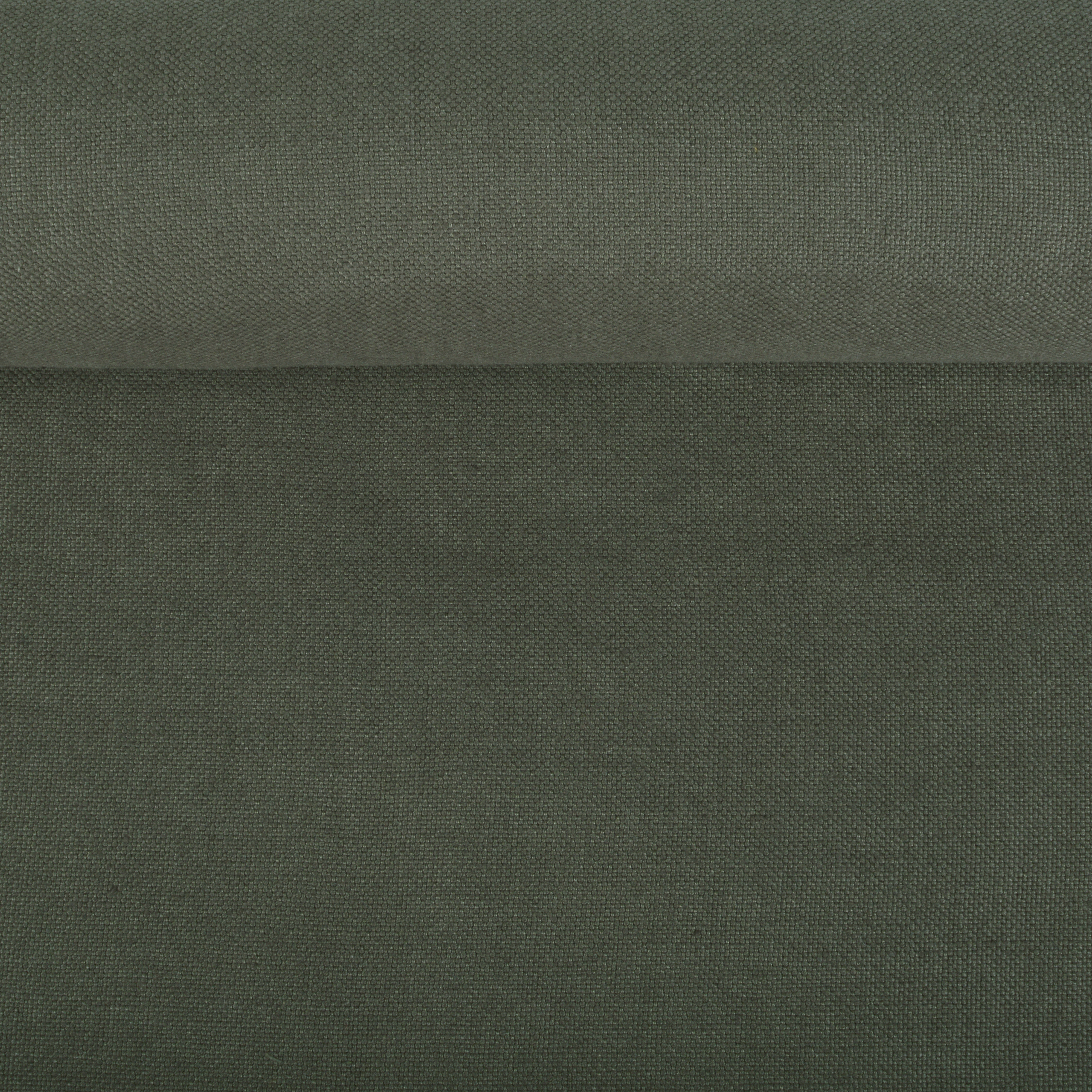 Washed linen fabric in stone, 340 g/m²
