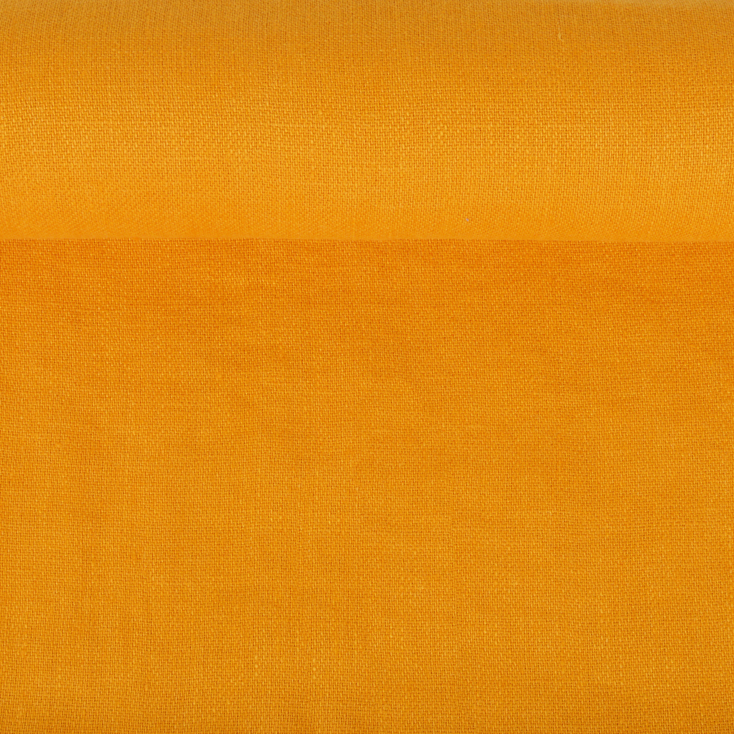 Washed linen fabric in golden amber, 280 g/m²
