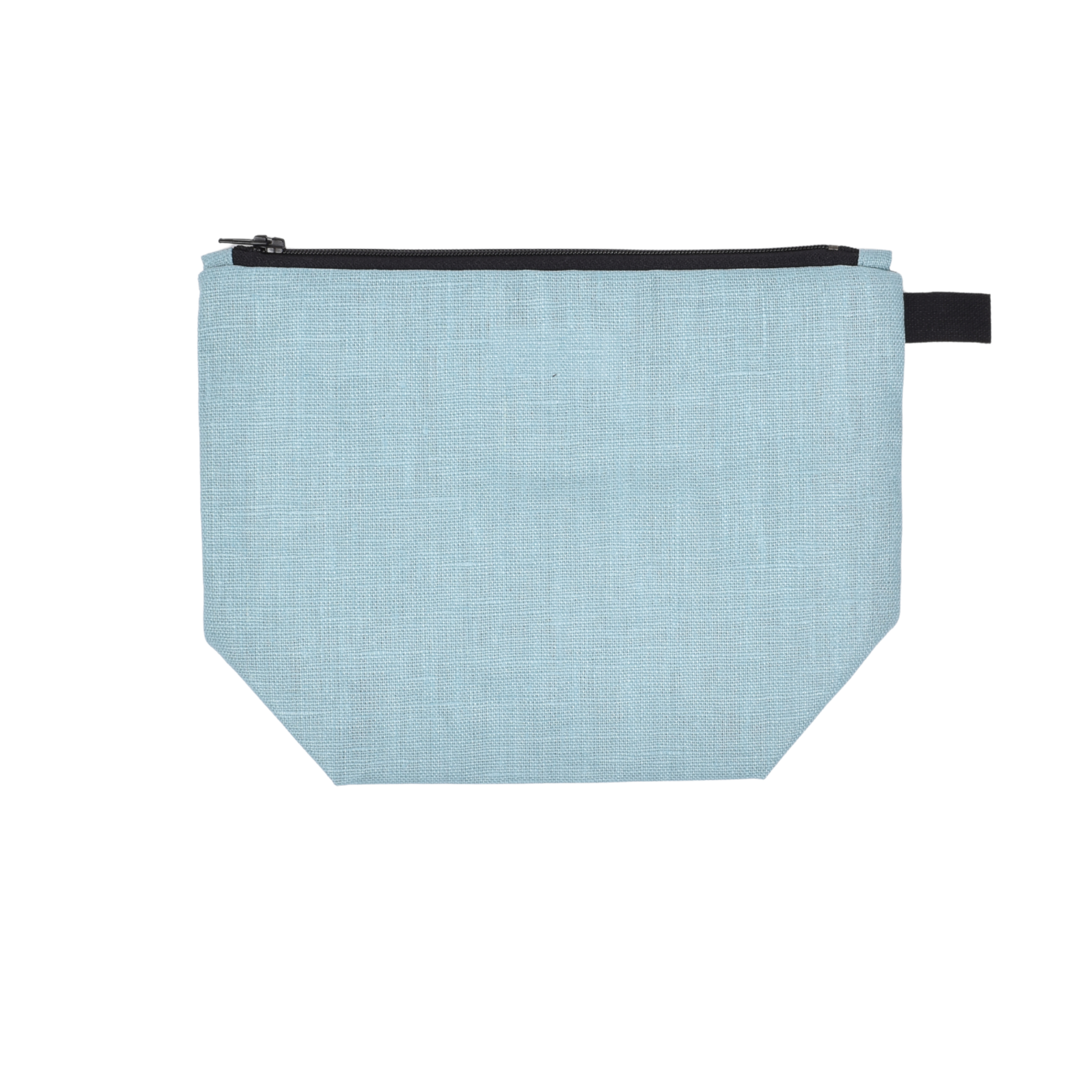 Linen turquoise colour cosmetic bag