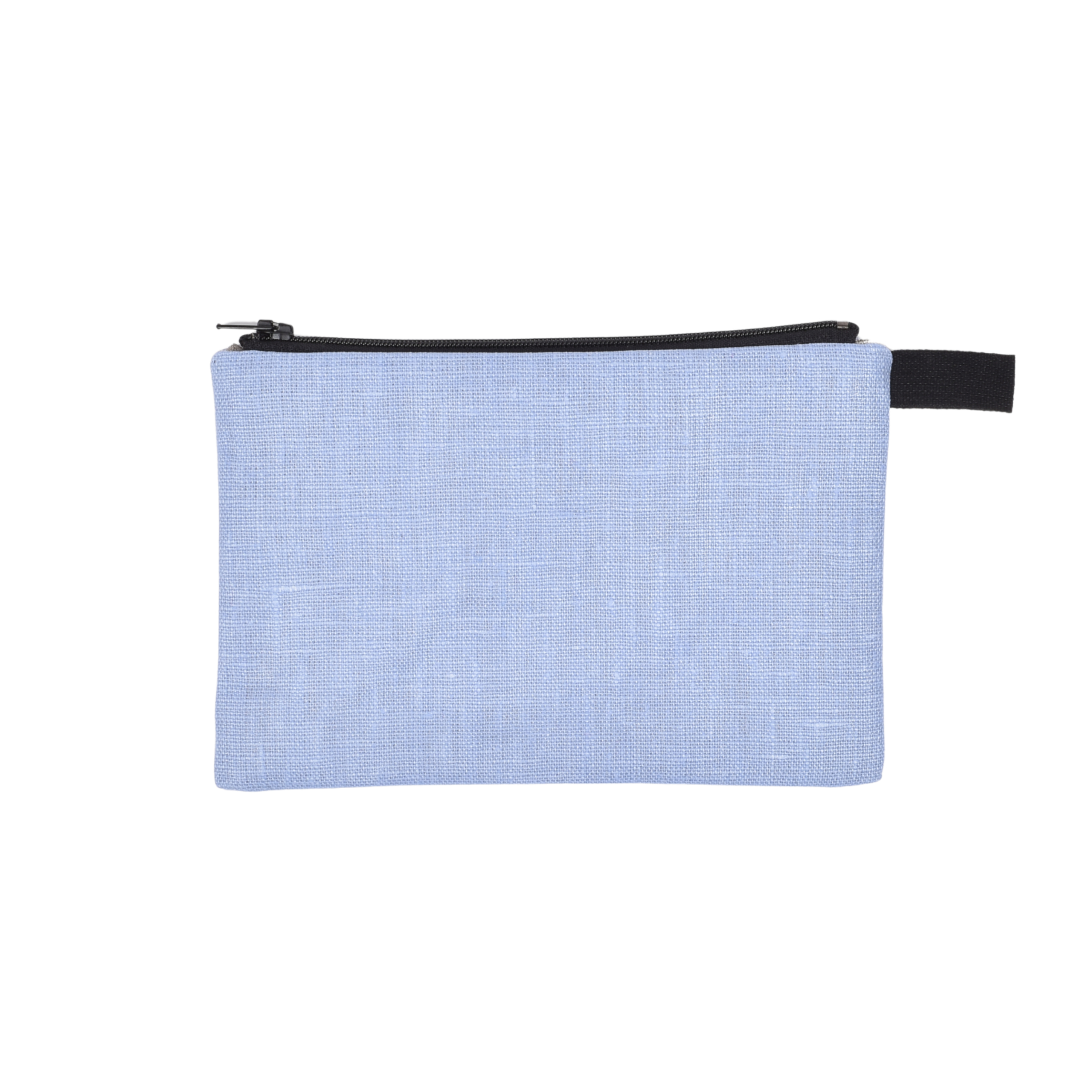 Linen light blue colour cosmetic bag (small)