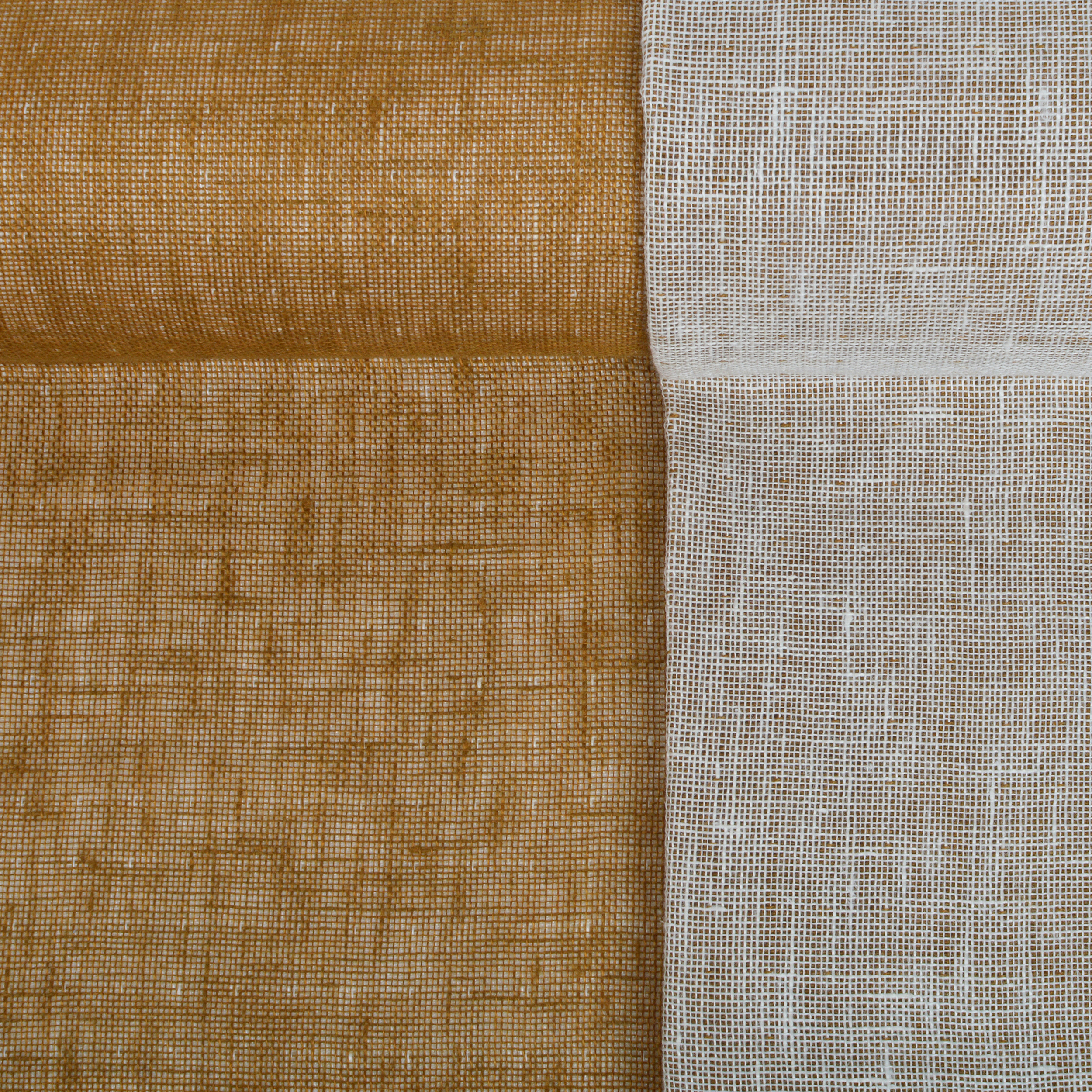 Double-sided  linen fabric in brown, 220 g/m²