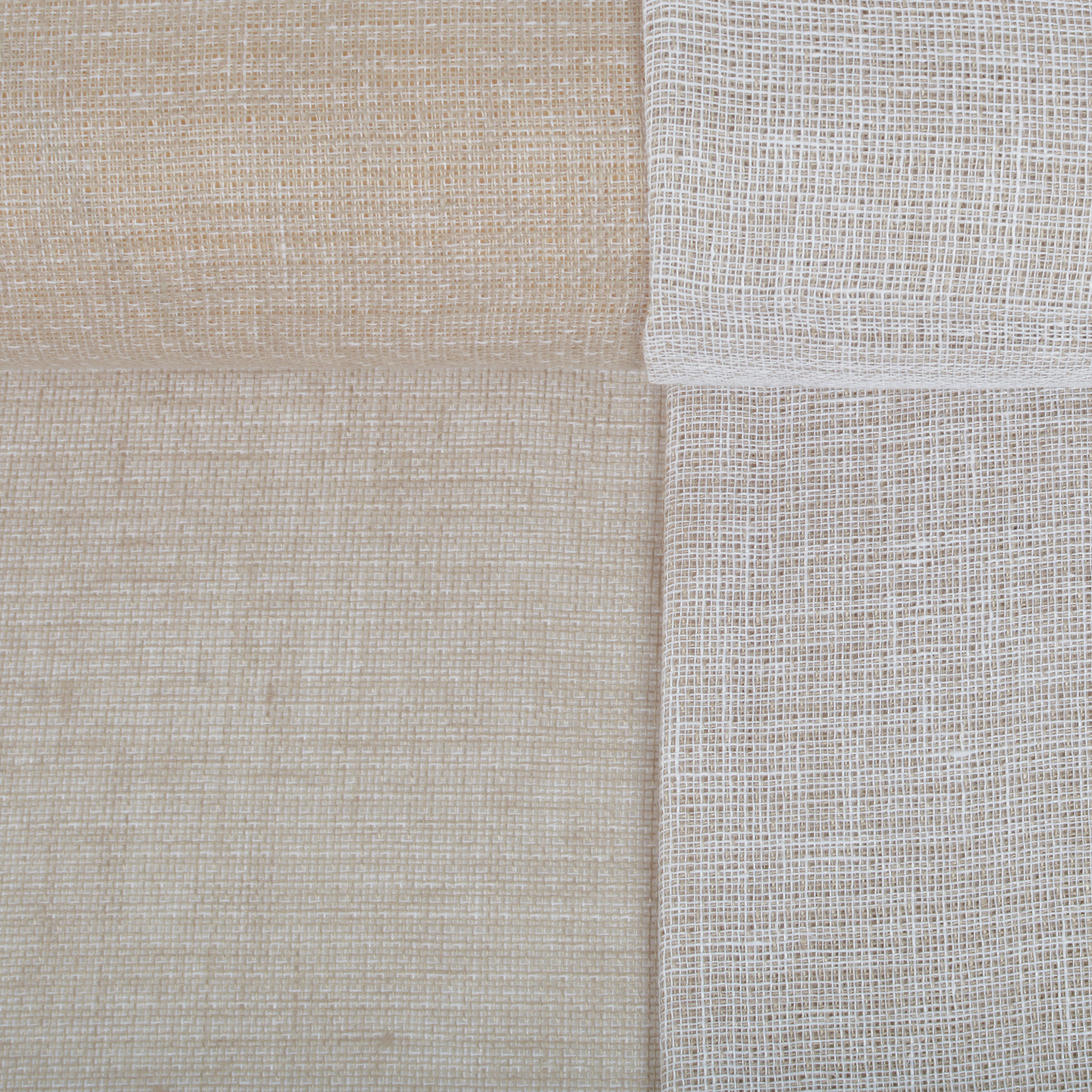 Double-sided  linen fabric in light beige, 210 g/m²