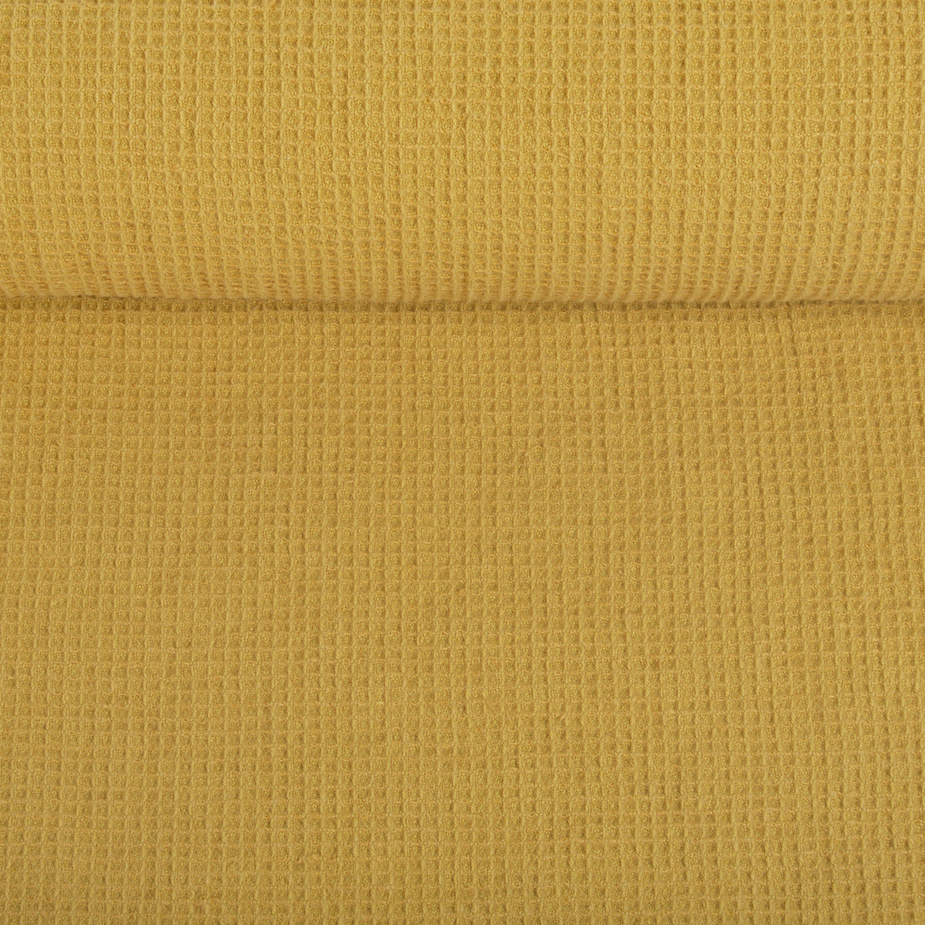 Garstyčių spalvos vaflinis audinys, 220 g/m²