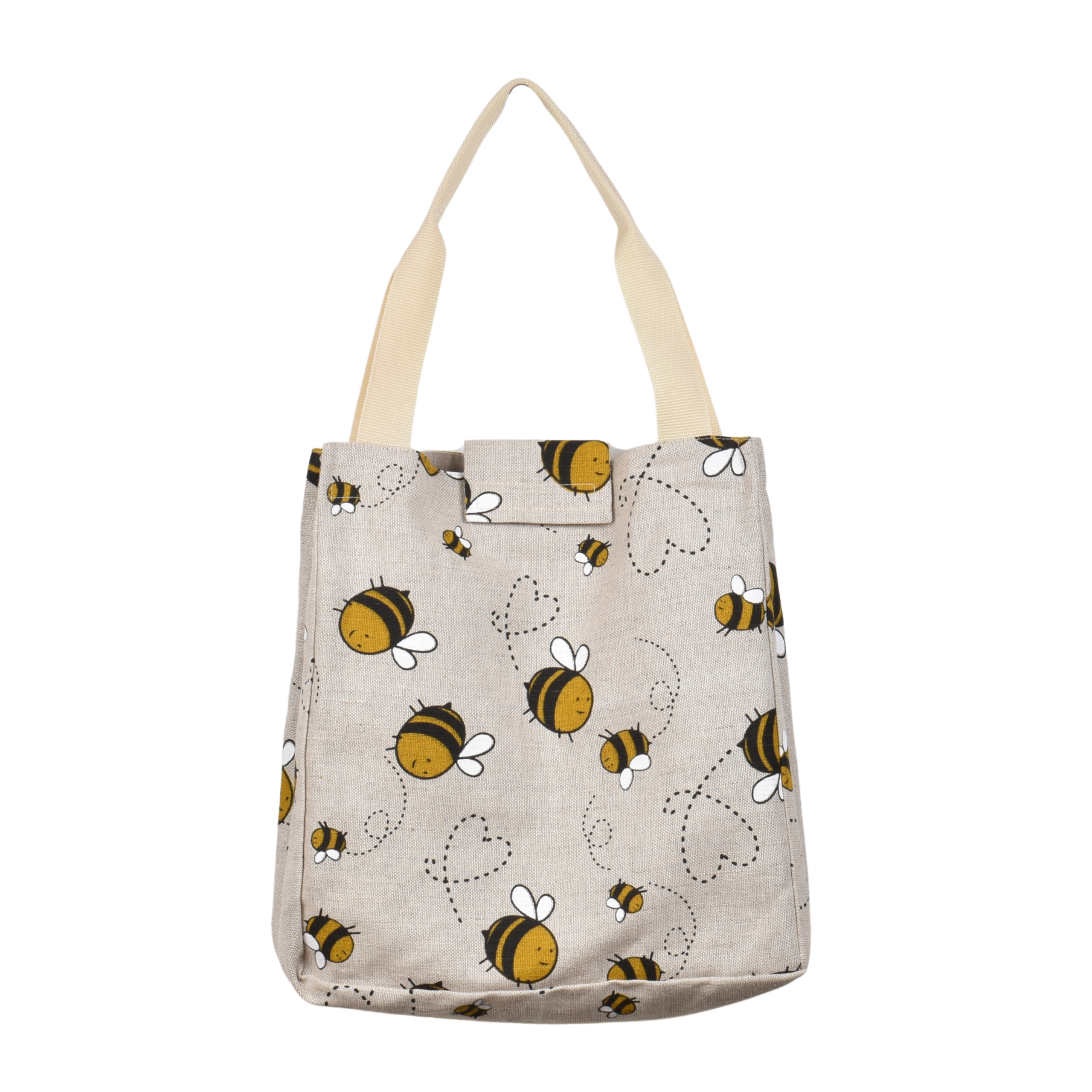 Semi-linen bag with fastening - Worker-bee