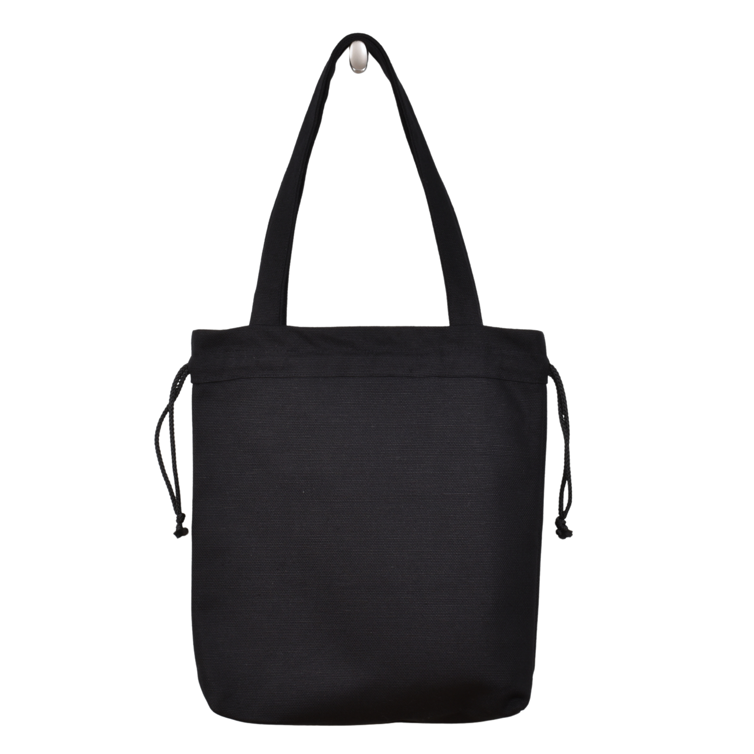 Lininis užtraukiamas juodos spalvos maišelis (mažas)