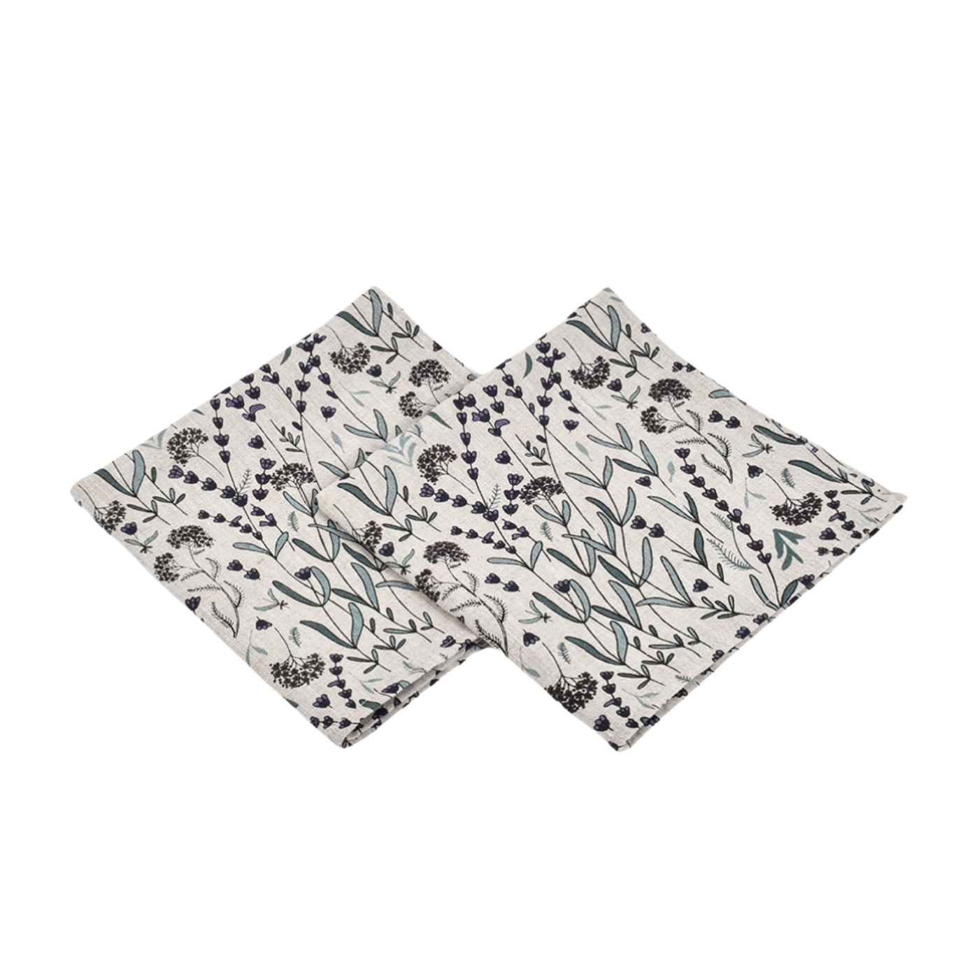 Lininių servetėlių komplektas Levanda, 43x43 cm, 4 vnt