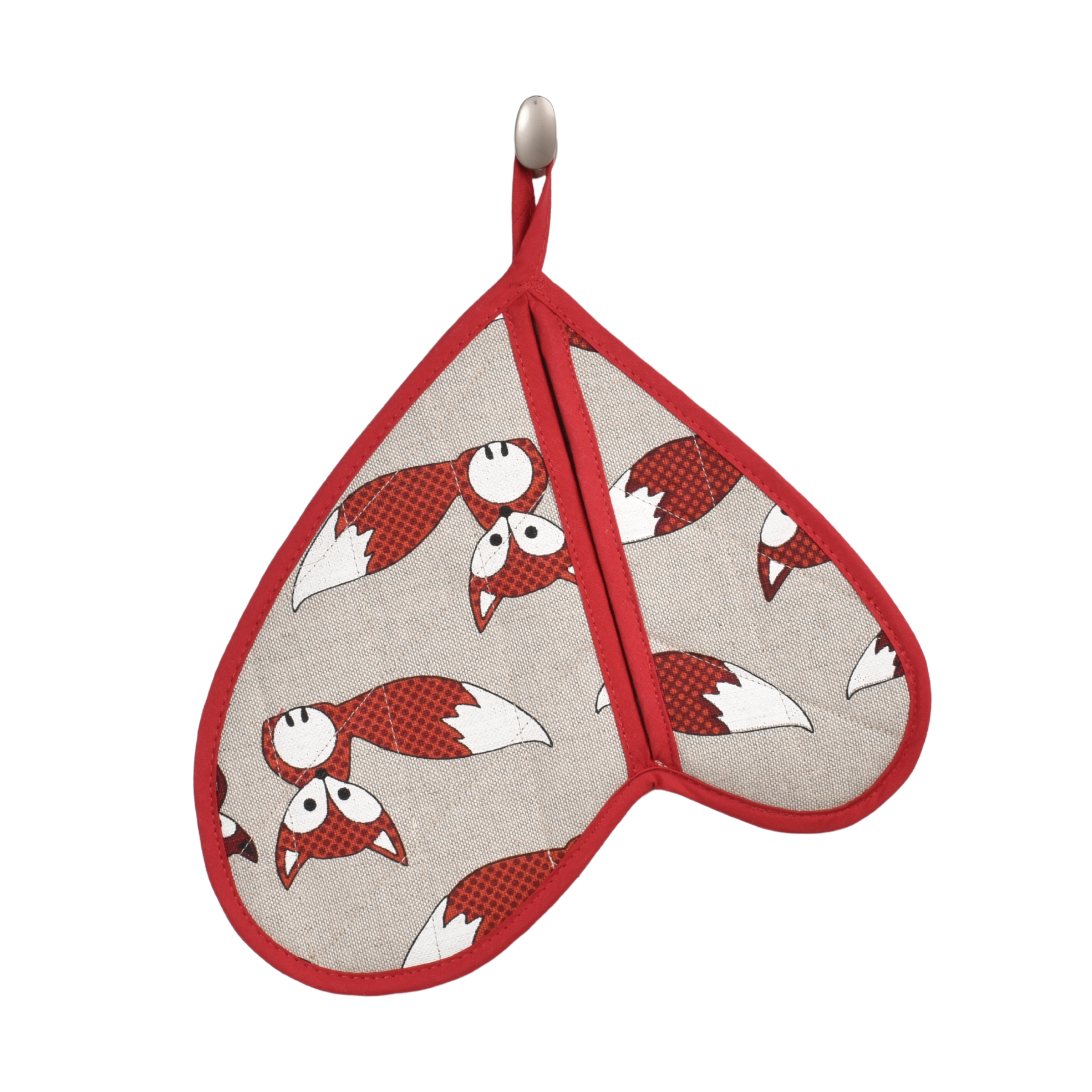 Širdelės formos pirštinė Lapės