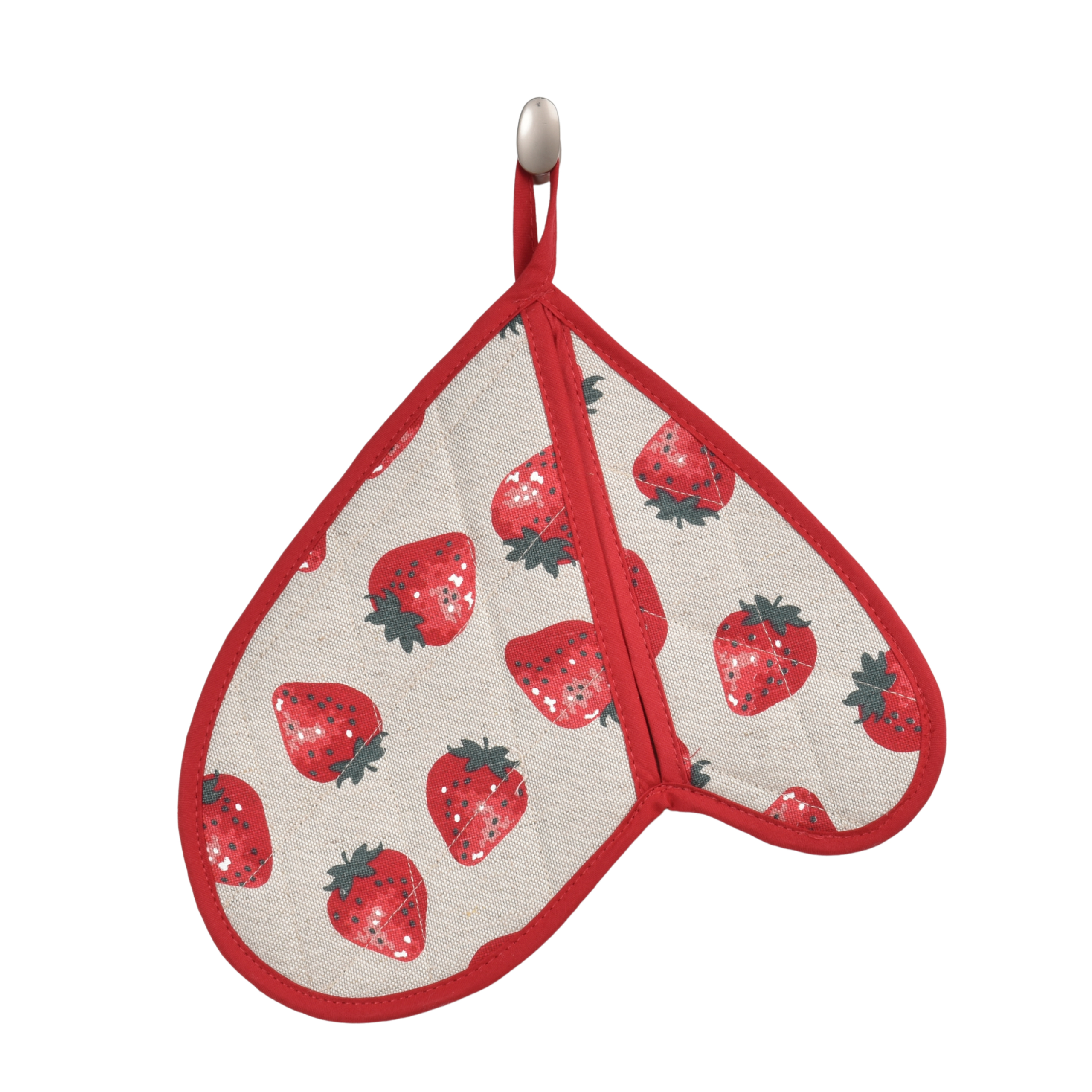 Širdelės formos pirštinė Braškės