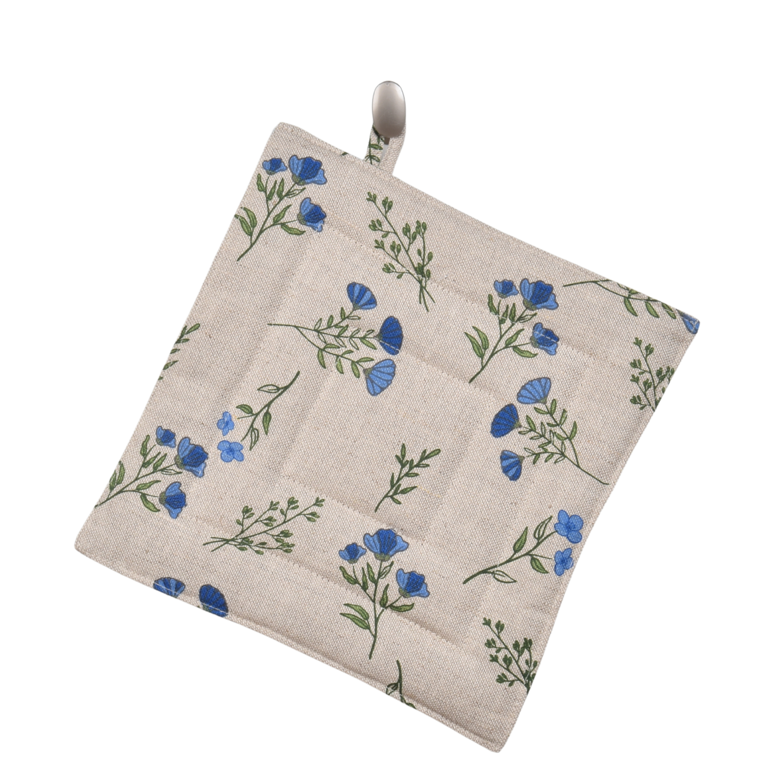 Pot holder Blue linen